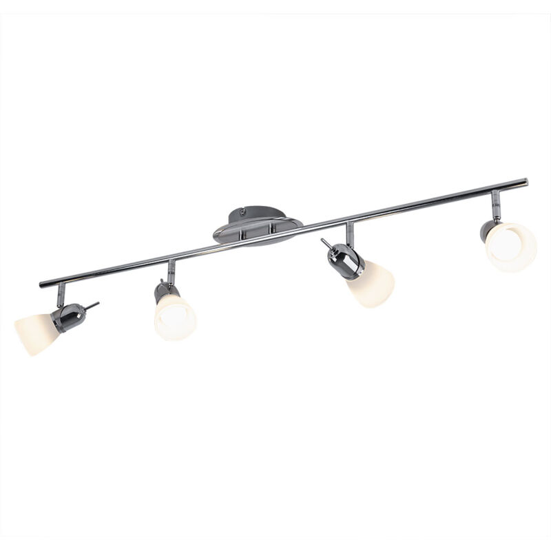foto del prodotto lampada da soffitto lampada da soffitto lampada da soggiorno faretto da soffitto luce da cucina, faretto mobile, acciaio cromato satinato, 4x 3w led
