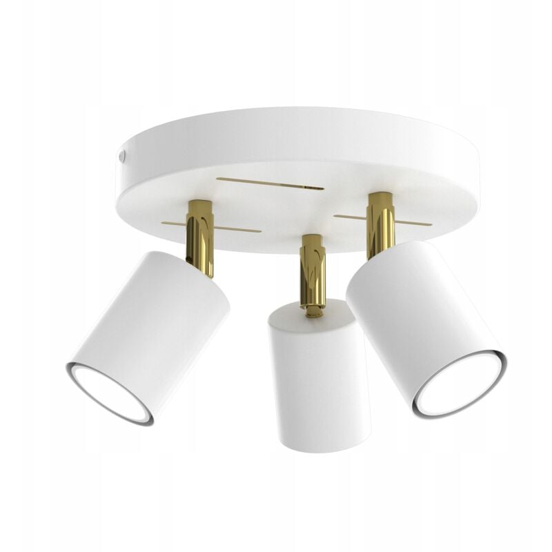 immagine 0 del prodotto lampada da soffitto lampada da soffitto, striscia orientabile, 3x gu10, bianco oro