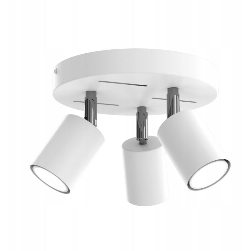 foto del prodotto lampada da soffitto lampada da soffitto, striscia regolabile, 3x gu10, bianco, cromo