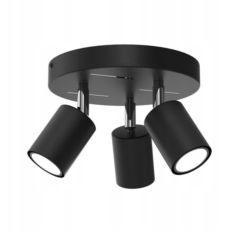 foto del prodotto lampada da soffitto lampada da soffitto, striscia regolabile, 3x gu10, nero, cromo