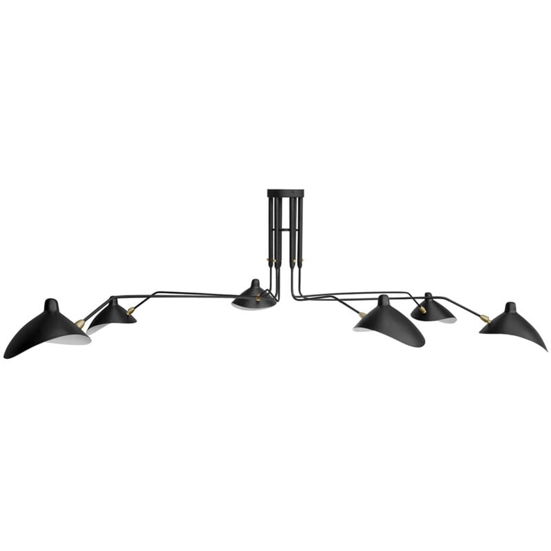 foto del prodotto lampada da soffitto lampada flessibile 6 bracci george nero