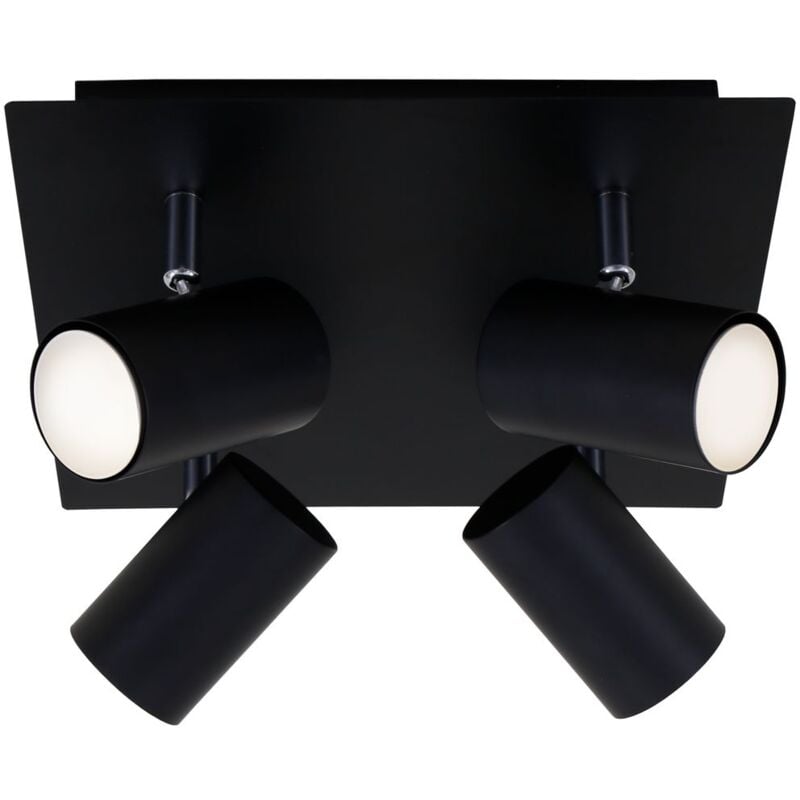 foto del prodotto lampada da soffitto lampada spot orientabile 4xgu10 40w nero metallo briloner
