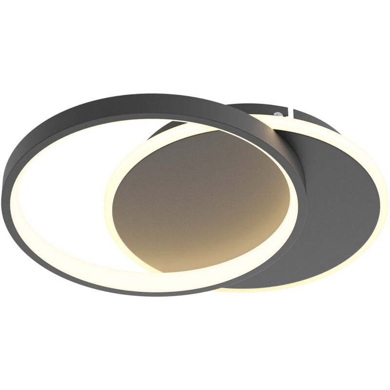 foto del prodotto lampada da soffitto led a luminosit regolabile con telecomando, design moderno per la camera da letto, con 2 anelli circolari, per cucina, camera da
