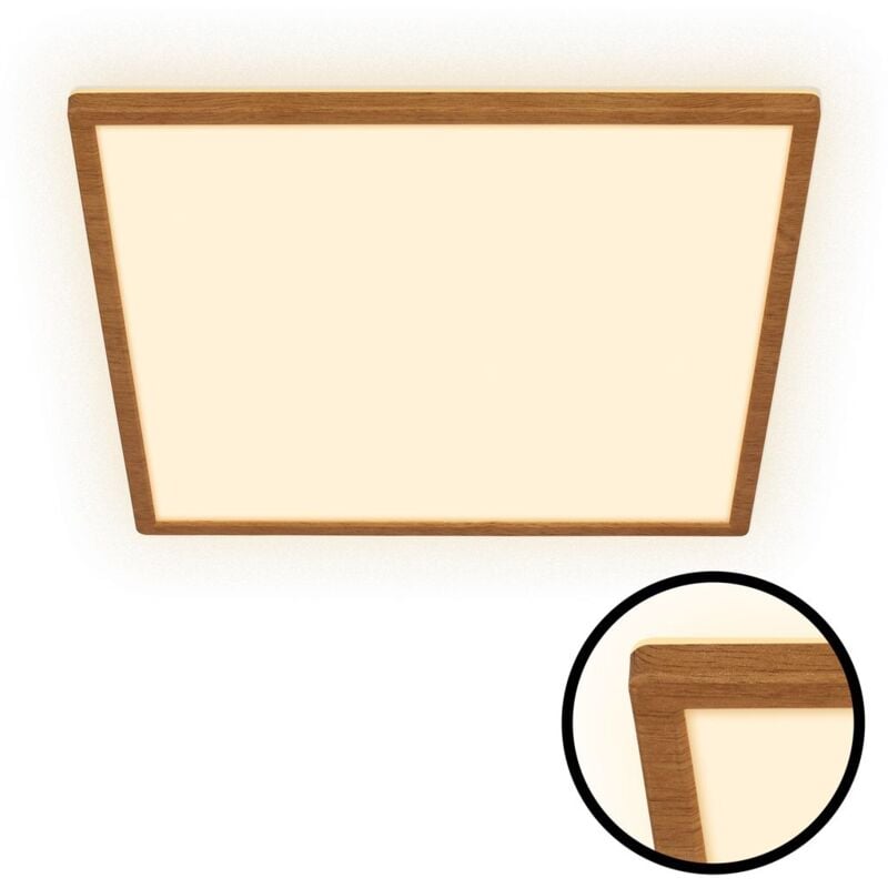 foto del prodotto lampada da soffitto led in legno lampada da soffitto per soggiorno luce indiretta piatta bianco caldo