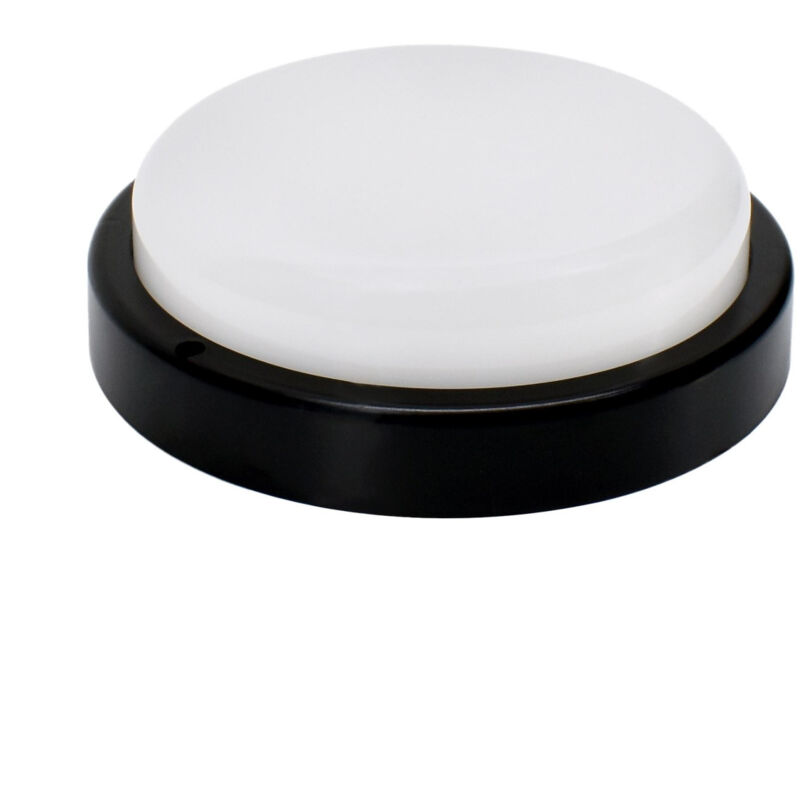 foto del prodotto lampada da soffitto led kanlo circle 12w 1150lm 4000k ip54 nero 178mm