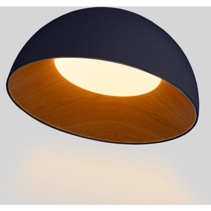 foto del prodotto lampada da soffitto led obliqua cct 24w effetto legno 50cm