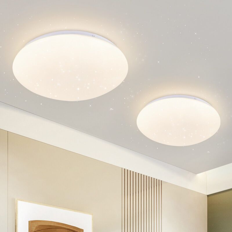 foto del prodotto lampada da soffitto led, set di 2 decoro a cielo stellato, plafoniera luce bianca 4.000k led integrati 5w, lampadario per camera da letto o