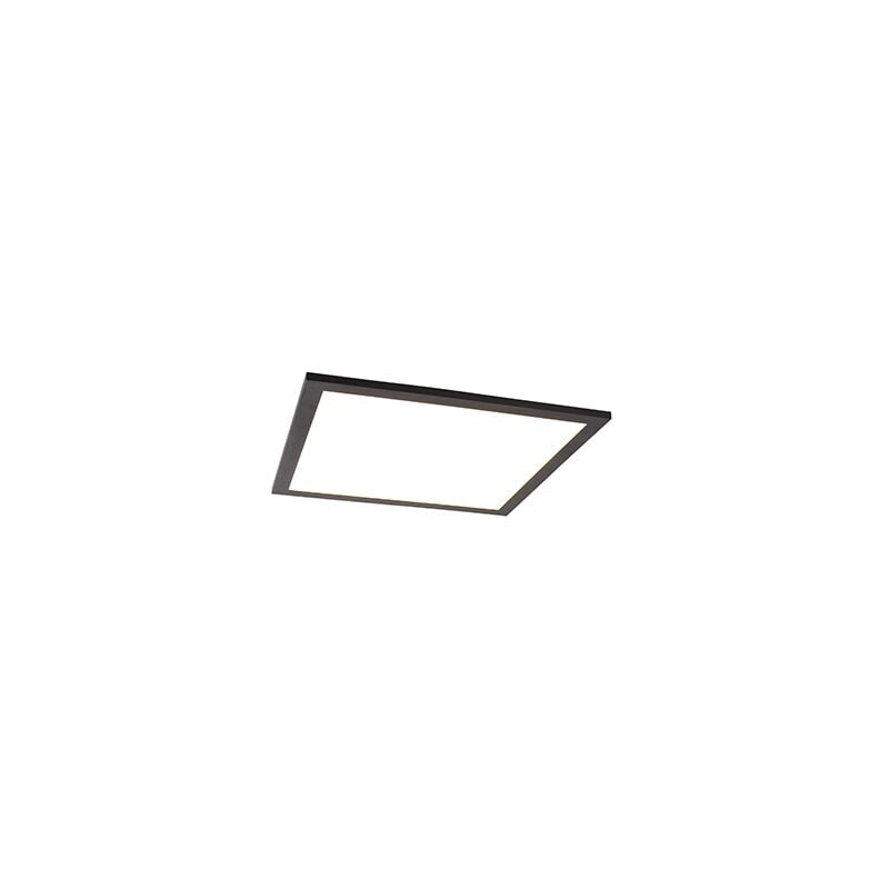 foto del prodotto lampada da soffitto liv moderno plastico,acciaio nero quadrato non sostituibile led max. 1 x 30 watt qazqa