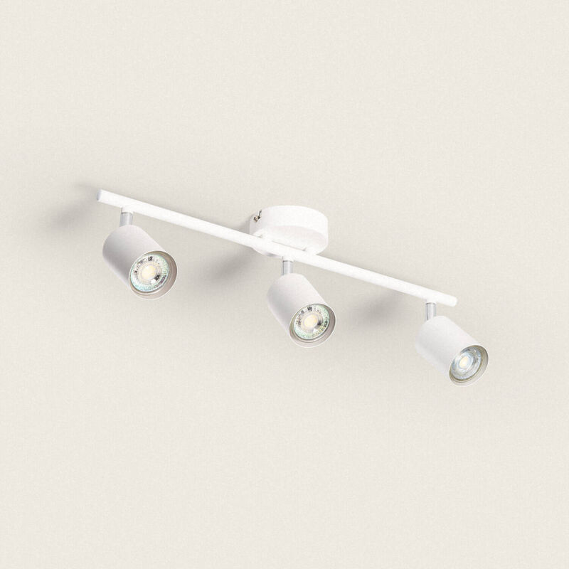 foto del prodotto lampada da soffitto metallo whitstable 3 faretti bianco
