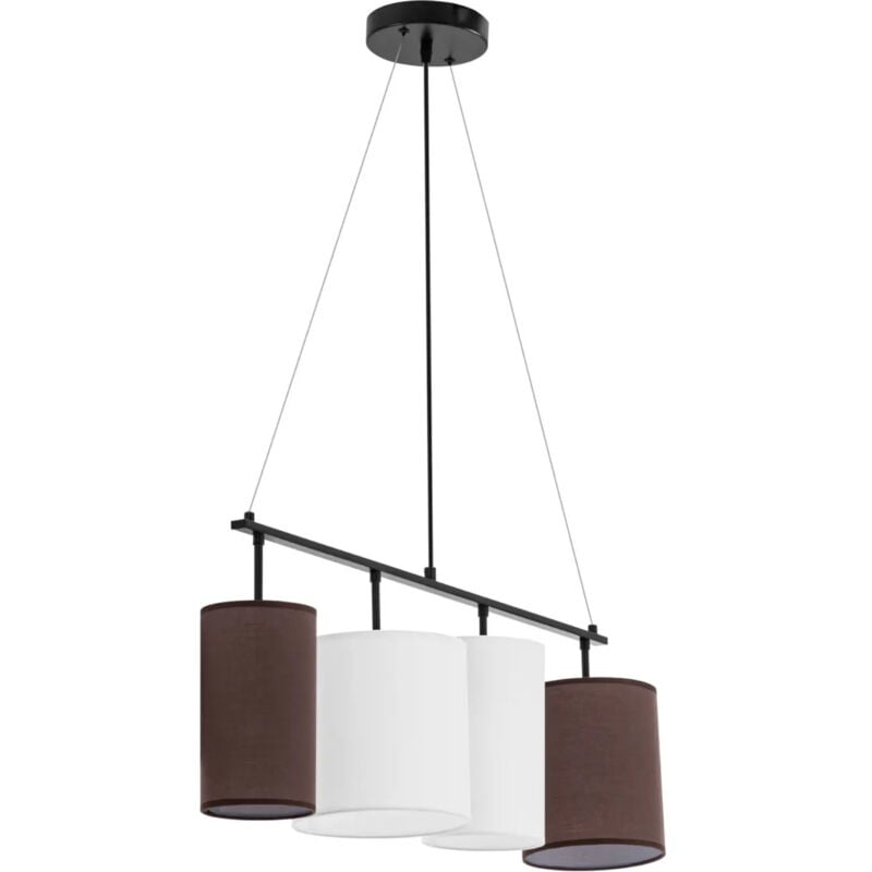 foto del prodotto lampada da soffitto moderna, 4 luci e14 - bianco e marrone