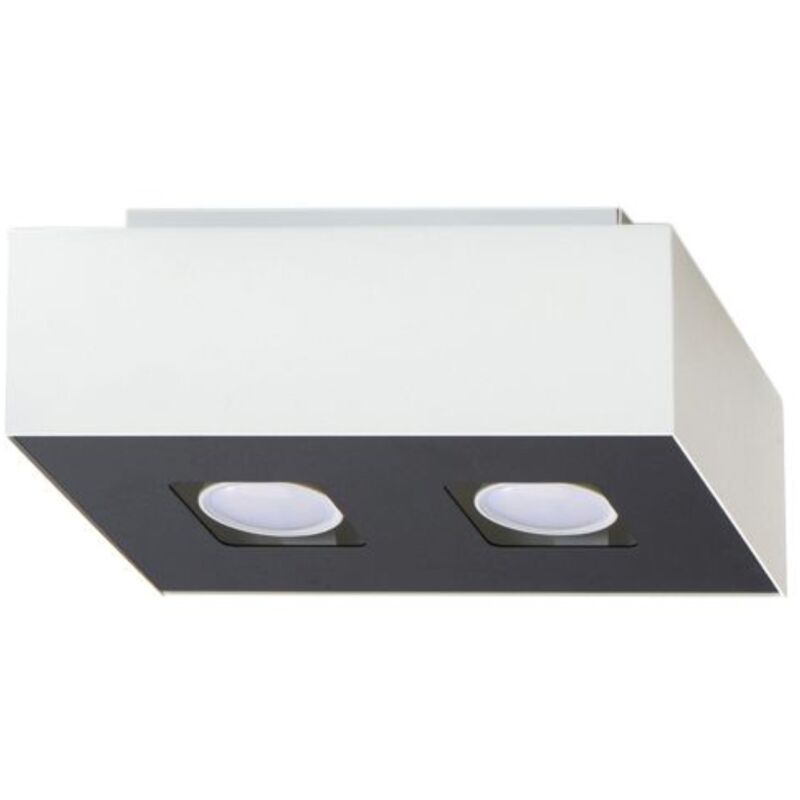 foto del prodotto lampada da soffitto mono bianco nero 24x11x14cm sollux