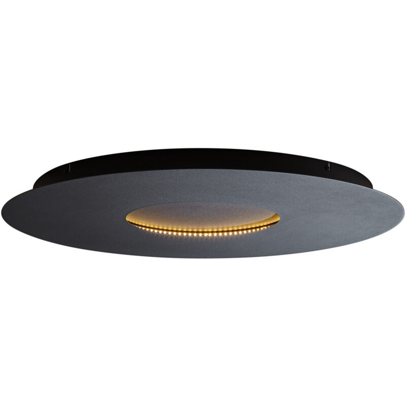 immagine 0 del prodotto lampada da soffitto morning moderno acciaio nero tondo non sostituibile led max. 1 x 26 watt qazqa