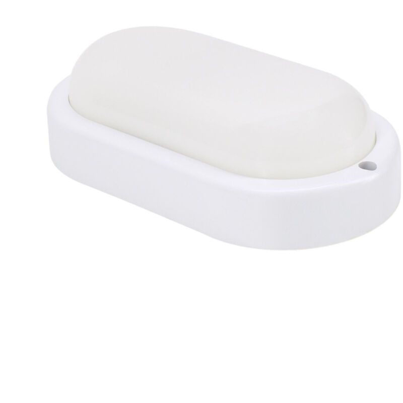 foto del prodotto lampada da soffitto oval kanlo led 8w 760lm 4000k ip54 bianco 160x89x46mm