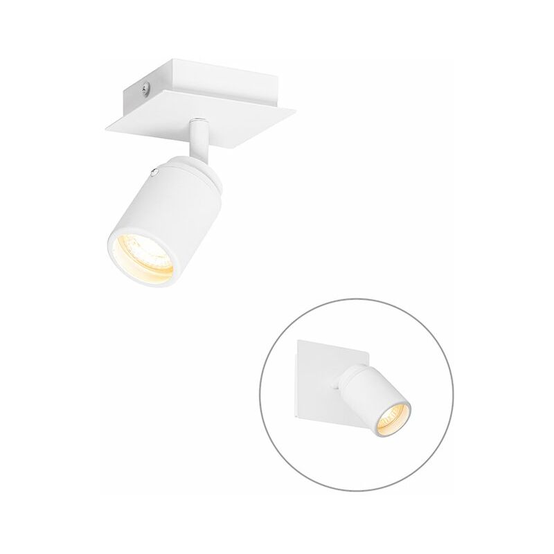 foto del prodotto lampada da soffitto parete ducha moderno acciaio,vetro,alluminio bianco quadrato max. 1 x watt qazqa