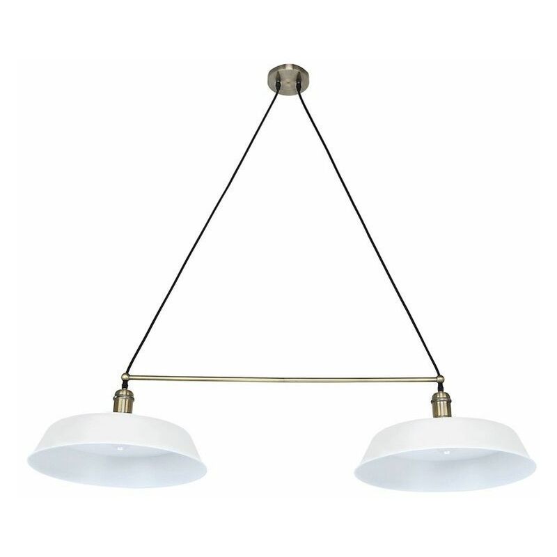 foto del prodotto lampada da soffitto paris 2 luci bianco opaco cristalrecord 99 249 27 000