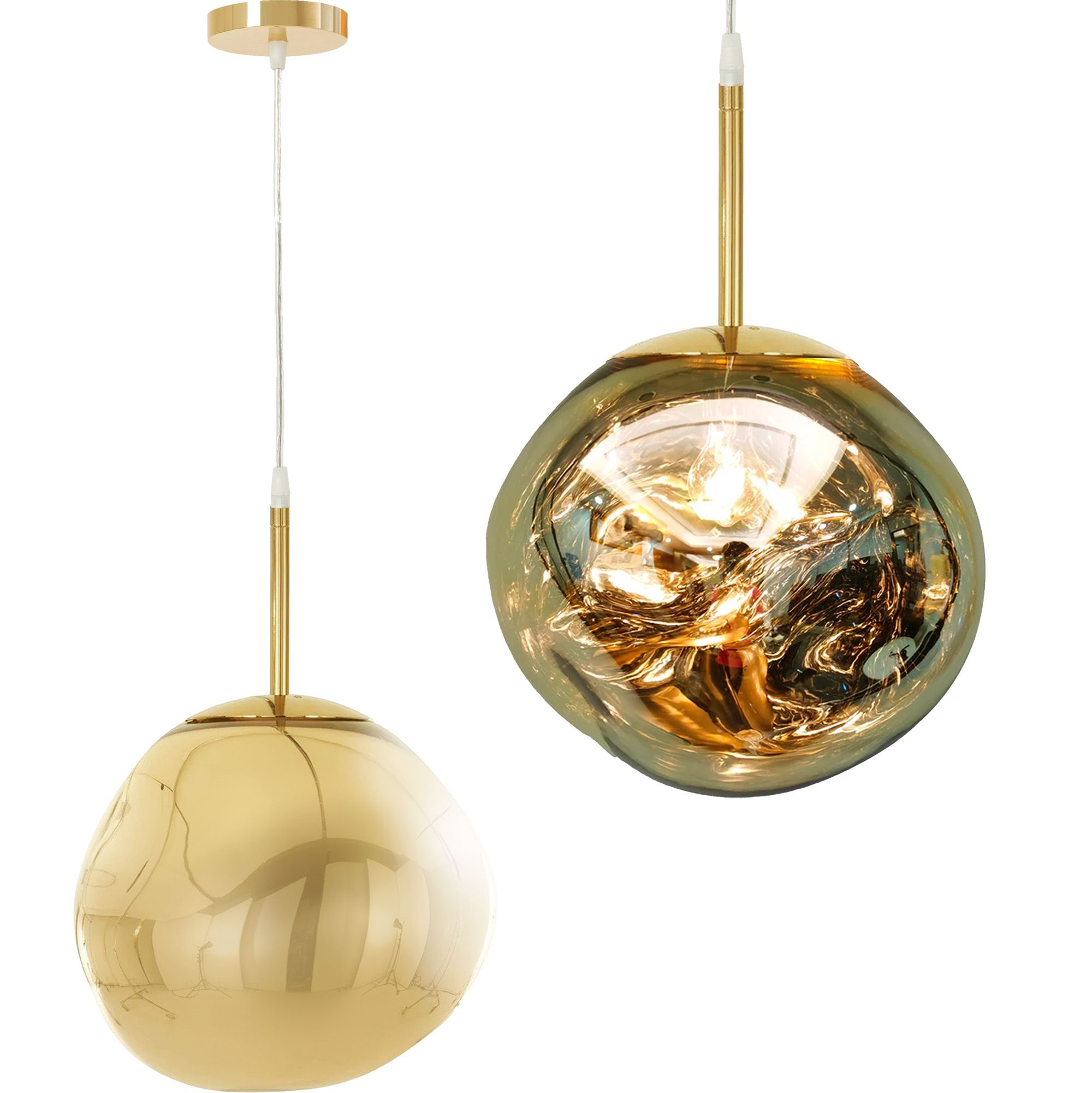 foto del prodotto lampada da soffitto pensile di vetro gold app331-1cp