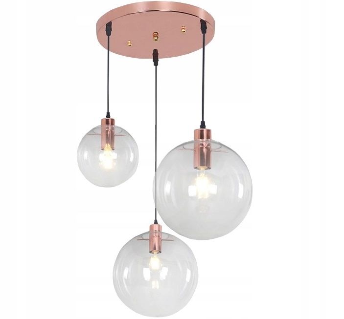 foto del prodotto lampada da soffitto pensile di vetro lassi 20+25+30 cmd