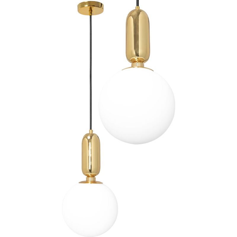 foto del prodotto lampada da soffitto pensile di vetro metallico oro gold app474 1cp