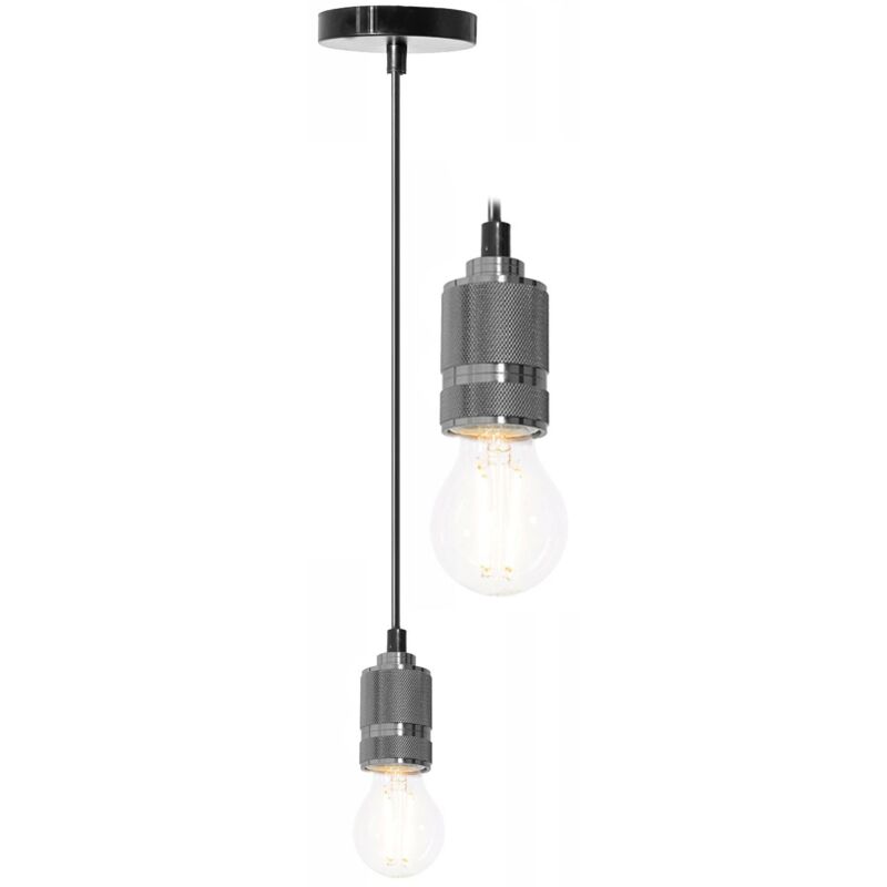 foto del prodotto lampada da soffitto pensile montatura chome black app350 1cp