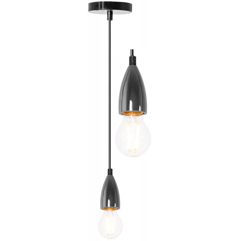 foto del prodotto lampada da soffitto pensile montatura chrome black app357 1cp