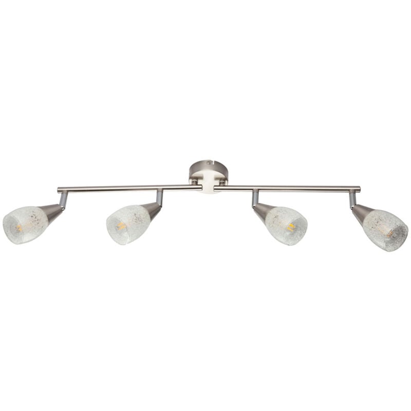 foto del prodotto lampada da soffitto per camera degli ospiti in vetro con binario luminoso in cristallo regolabile