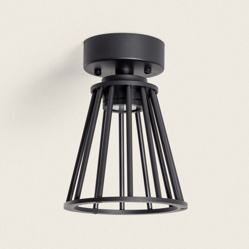 foto del prodotto lampada da soffitto per esterni led 6w alluminio bradda nero