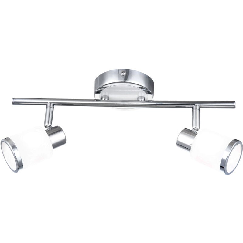 foto del prodotto lampada da soffitto per illuminazione soggiorno, faretto in vetro regolabile, lampada cromata per corridoio