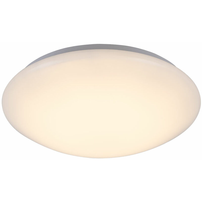 foto del prodotto lampada da soffitto plafoniera a led lampada da soggiorno bianca rotonda, metallo acrilico, 16w 880lm bianco caldo, dxh 34,5x9 cm globo 4141873