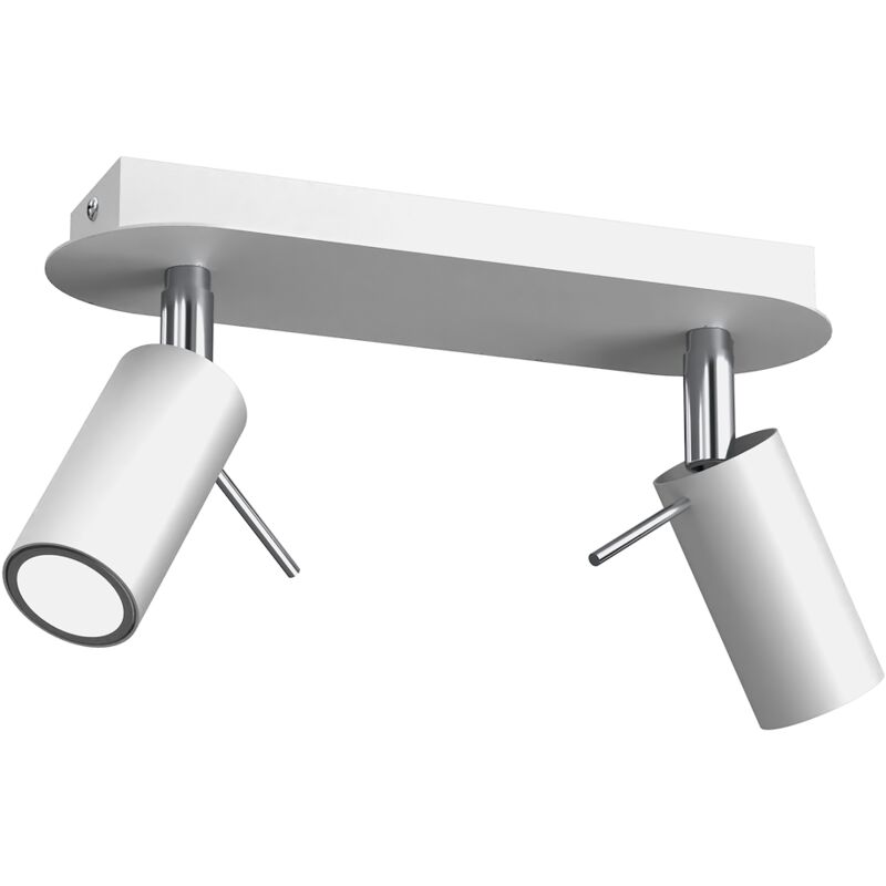 foto del prodotto lampada da soffitto preston bianco cromo 2x mini gu10