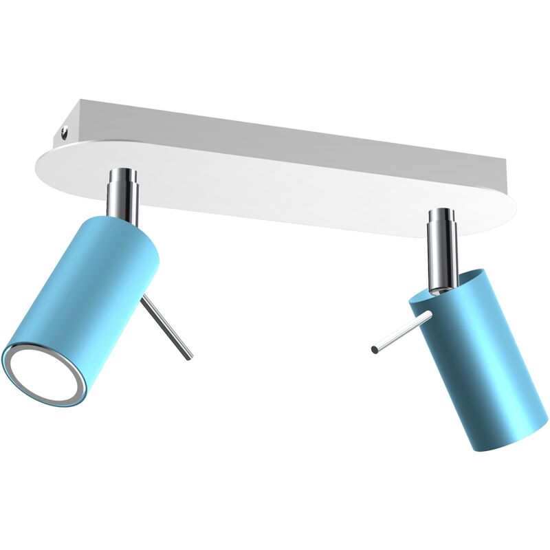 foto del prodotto lampada da soffitto preston blu bianco 2x mini gu10
