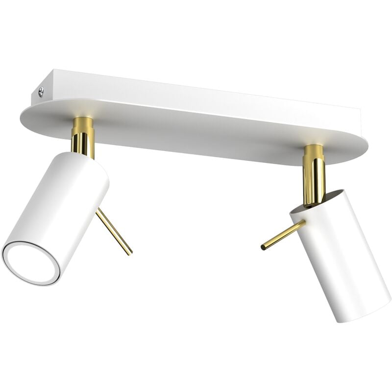 foto del prodotto lampada da soffitto preston oro bianco 2x mini gu10