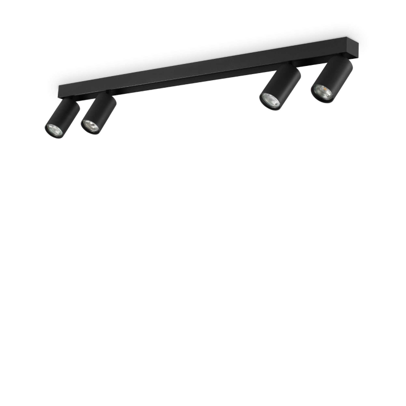 foto del prodotto lampada da soffitto profilo pl4 nero ideal lux