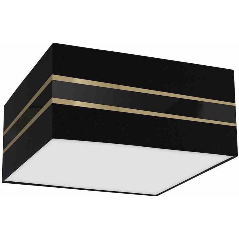 foto del prodotto lampada da soffitto quadrata ultimo nero 2xe27
