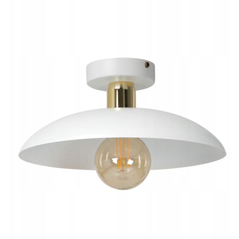 foto del prodotto lampada da soffitto rami e27, bianco, oro, paralume in metallo