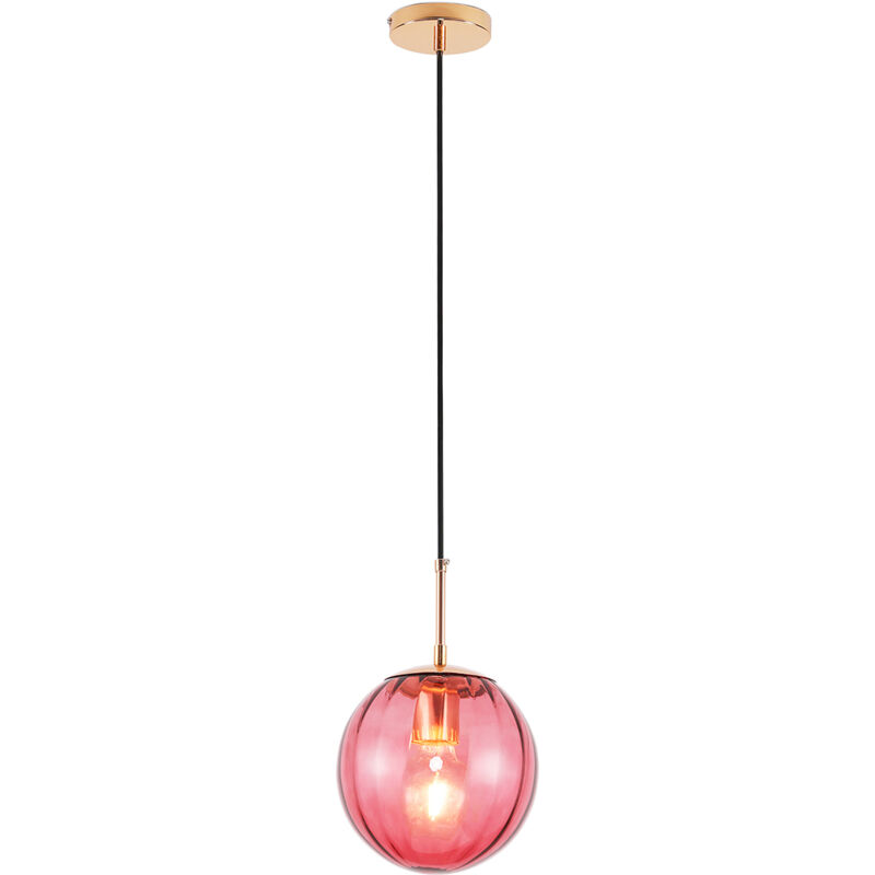 foto del prodotto lampada da soffitto retr lampada a sospensione a sfera colorata rumi rosa