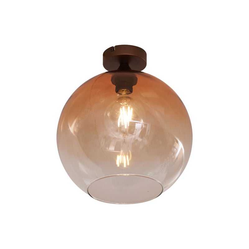 foto del prodotto lampada da soffitto sandra - art d co - vetro,metallo - bronzo - sfera max. 1 x watt - qazqa