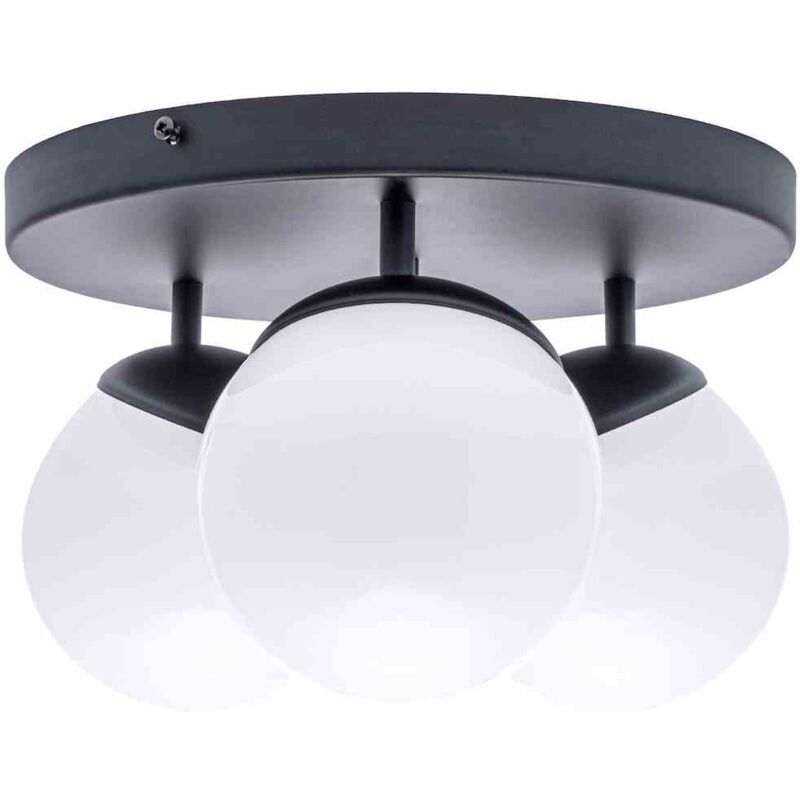 foto del prodotto lampada da soffitto sfera nera 3xe14