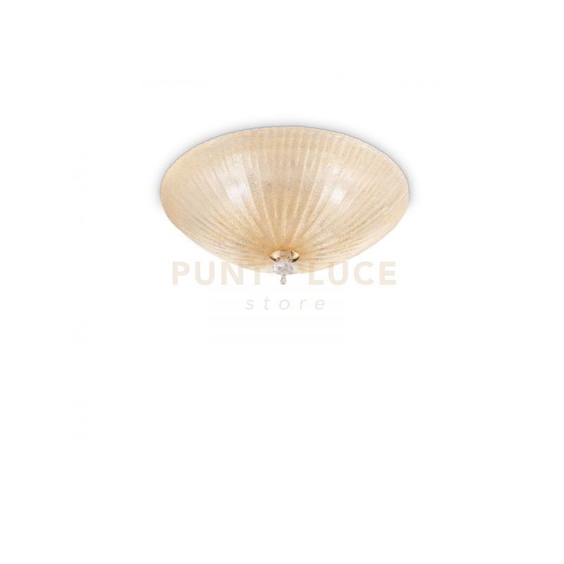 foto del prodotto lampada da soffitto shell pl3 ambra