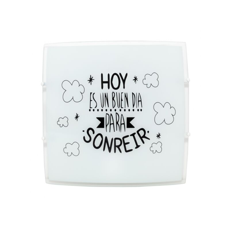 foto del prodotto lampada da soffitto smile 2xe27 white 30x30