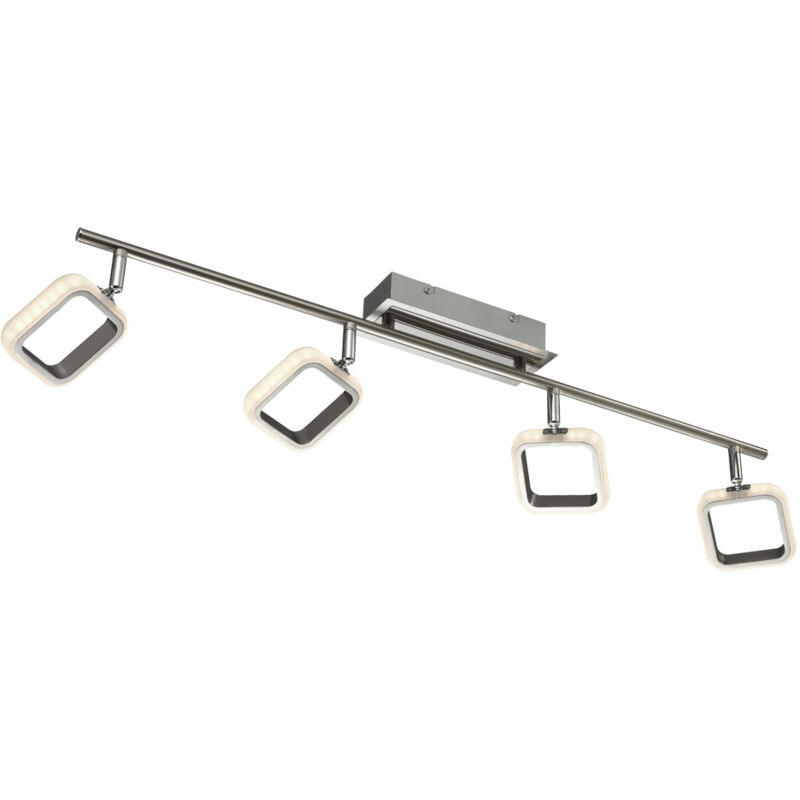 foto del prodotto lampada da soffitto spot bar lampada spot lampada da soffitto con faretti mobili, metallo cromato, 4x led 4x 5 watt 4x 350 lumen bianco caldo, lxh