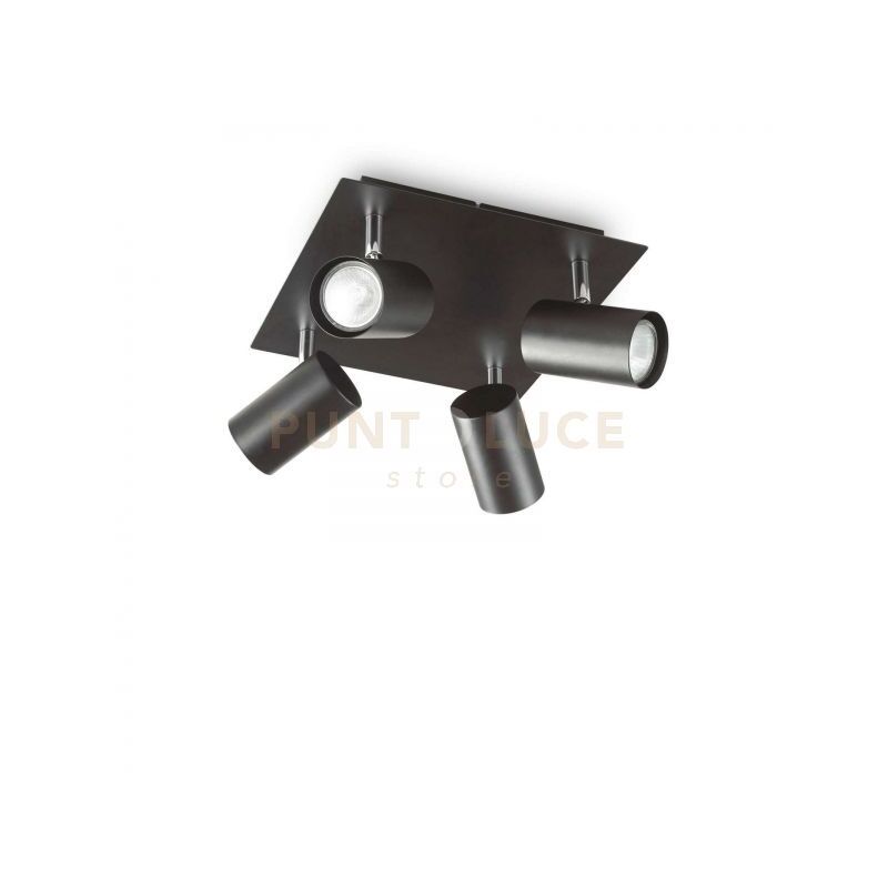 foto del prodotto lampada da soffitto spot pl4 nero