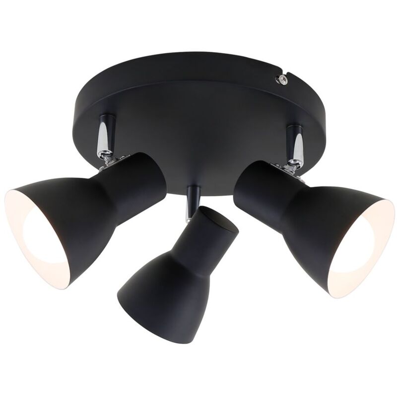 foto del prodotto lampada da soffitto spot retro orientabile e14 25 w metallo nero briloner