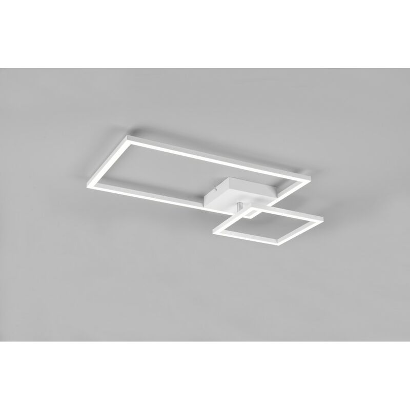foto del prodotto lampada da soffitto squadrata orientabile led dimmer padella bianco trio lighting