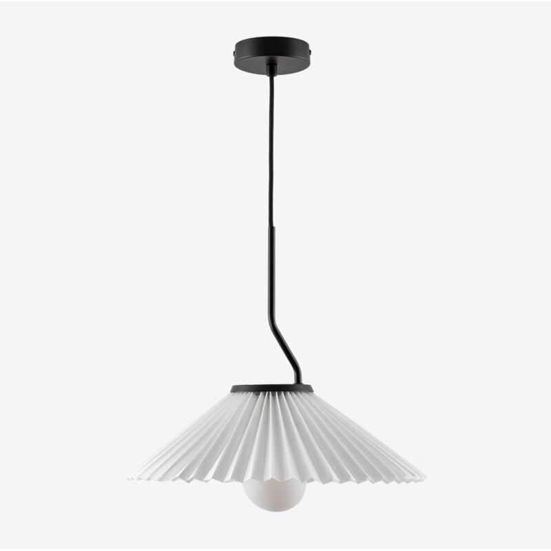 foto del prodotto lampada da soffitto suellen in metallo e tessuto sklum