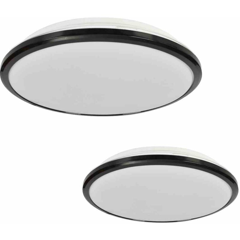foto del prodotto lampada da soffitto terma black 18w led ip44 280 mm