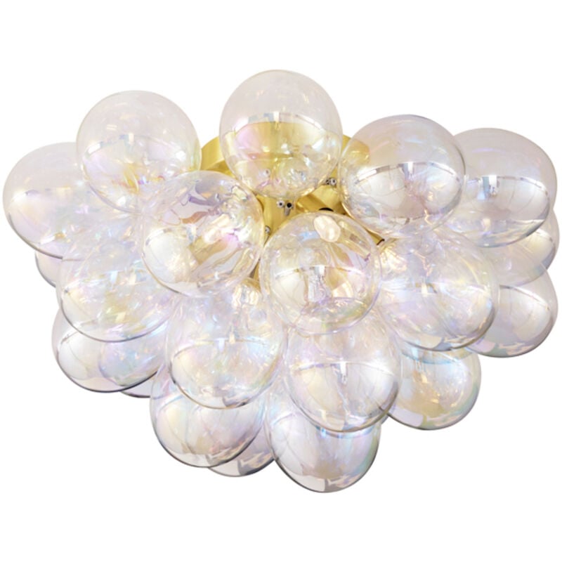 foto del prodotto lampada da soffitto uvas - design - vetro,metallo - ottone multicolore - max. 6 x watt - qazqa