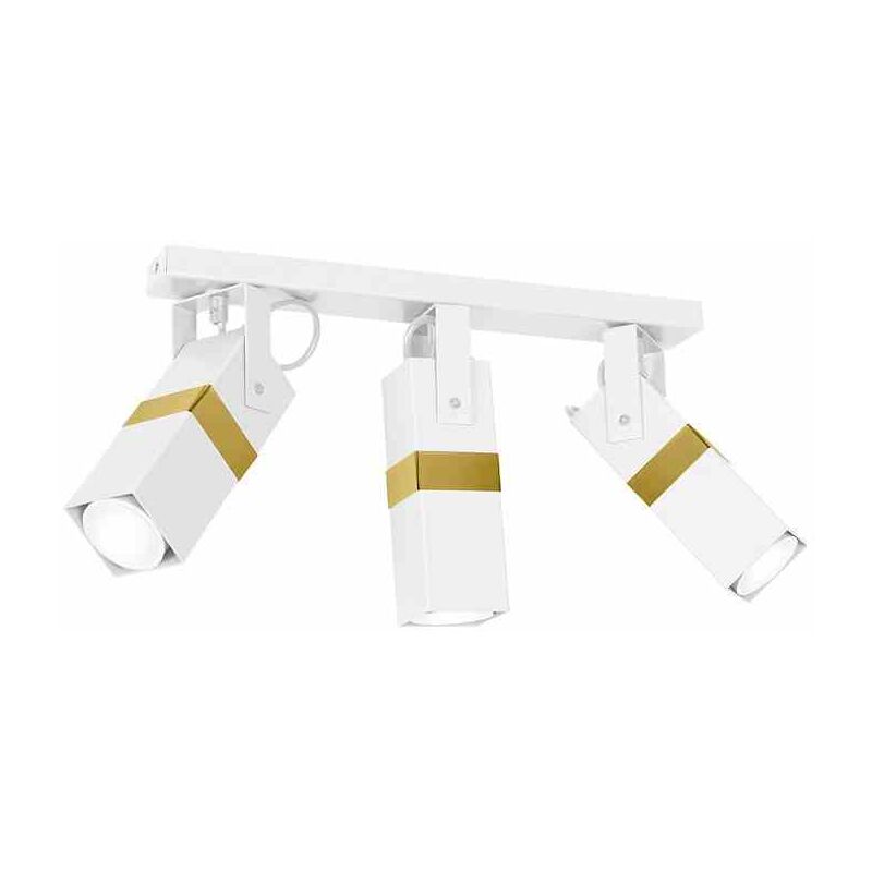 foto del prodotto lampada da soffitto vidar bianco oro 3xgu10