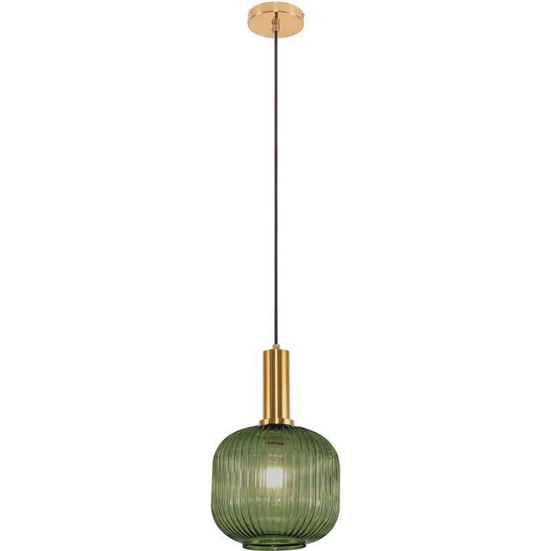 foto del prodotto lampada da soffitto vintage lampada a sospensione in cristallo amelia verde