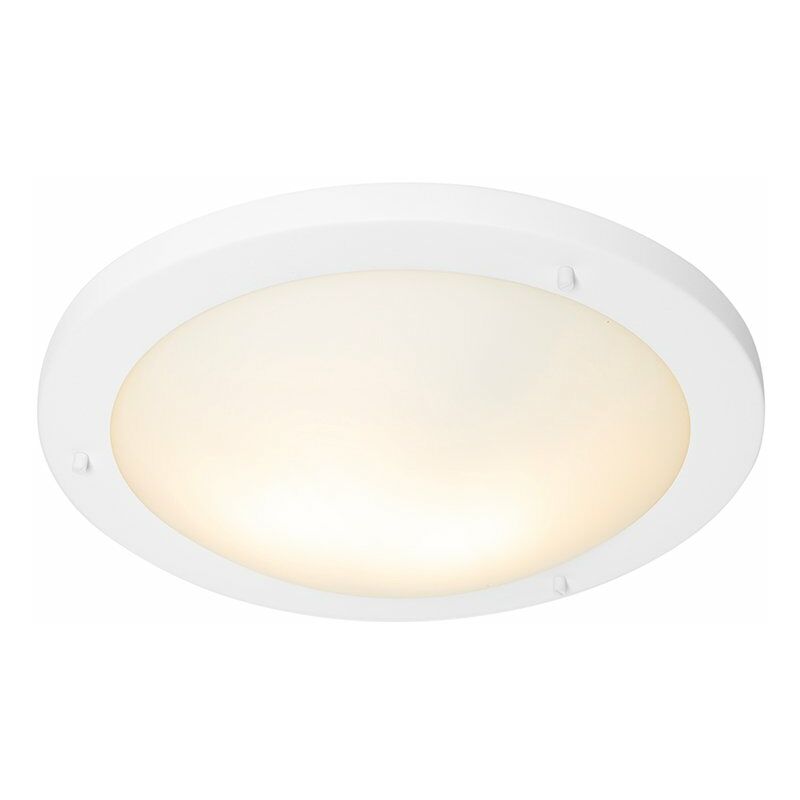 foto del prodotto lampada da soffitto yuma moderno acciaio,vetro bianco tondo max. 2 x watt qazqa