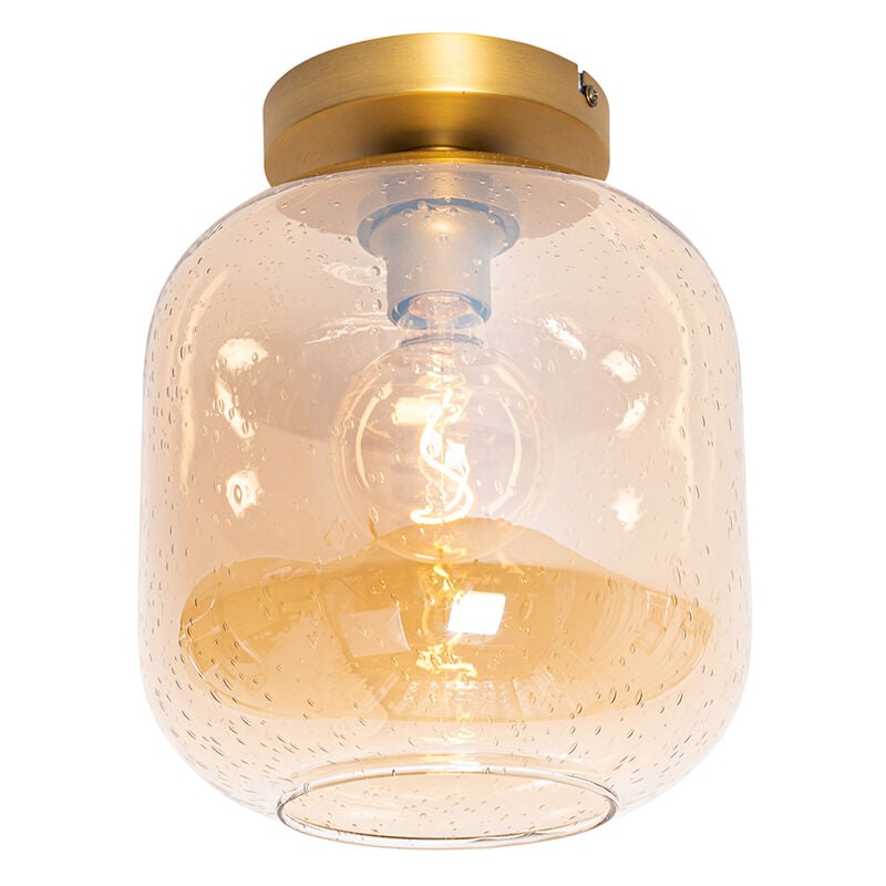 foto del prodotto lampada da soffitto zuzanna design vetro,acciaio arancia oro ottone tondo max. 1 x watt qazqa